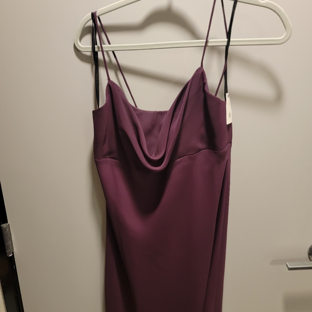 Deep purple evening gown